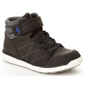 Stride Rite Black Leather High Top‎ Sneakers Play Preschool Shoes